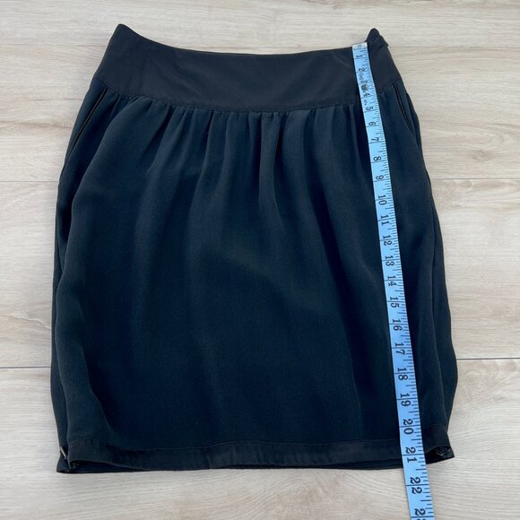 Stella McCartney x H&M Black 100% Silk Side Zip Pencil Skirt w/ Pockets 38/US 8 - Picture 13 of 14